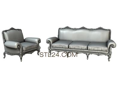 Комплекты мебели (KMB_0207) 3D модель для ЧПУ станка